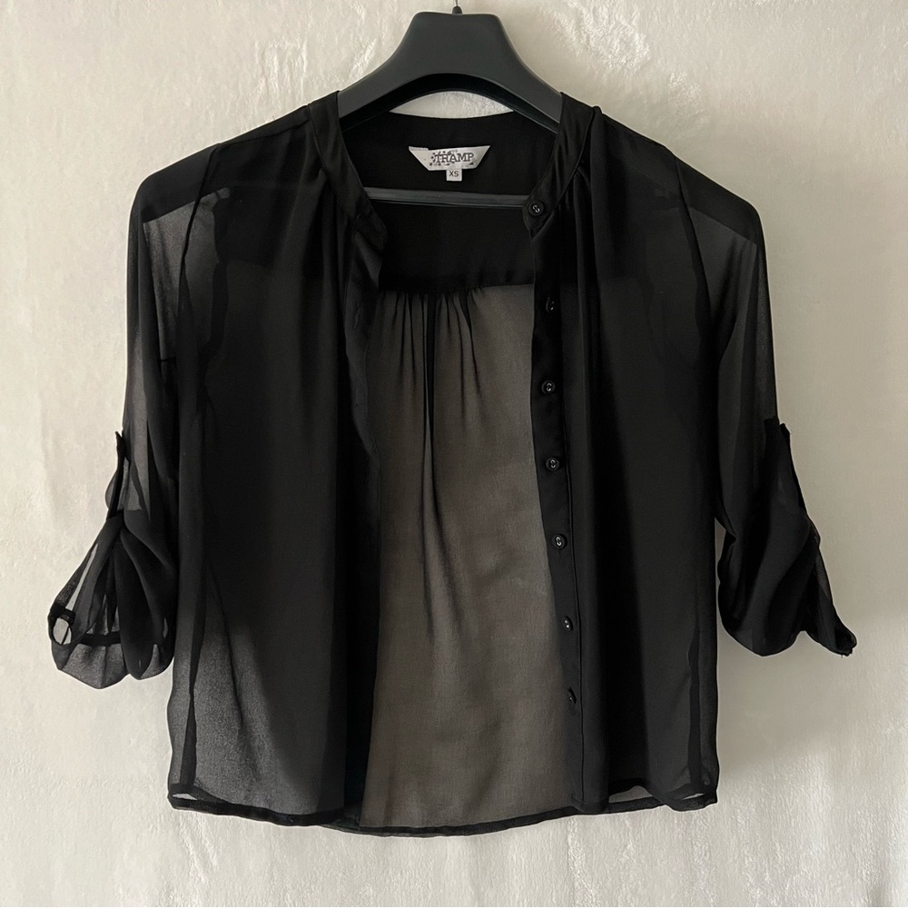 Sheer Black Blouse/Shirt*
